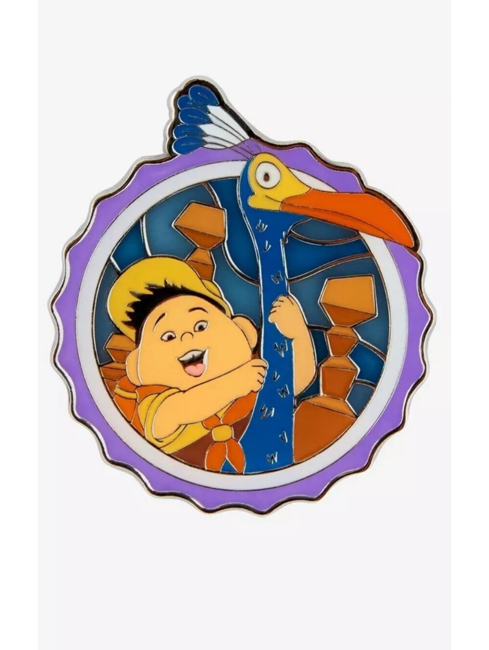 Loungefly Disney Pixar Up Kevin & Russell Stained Glass Enamel Pin